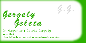 gergely geleta business card